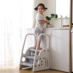 Toddler Step Stool for KidsToddler Step Ladder for Step Stool for Bathroom, Kitchen and Toilet Potty Training Learning Helper with Handles (Three Floors)