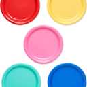 American Greetings 50-Count 9 in. x 9 in. Rainbow Paper Dinner Plates