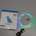 Light Up Dog Collars, USB Rechargeable Dlitk LED Dog Collar 1 Count, TPU Cuttable Size Glow Collar for Dogs, Dog Collar Light, Please Do Not Use Fast Charging (Green+Blue)