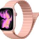 Magnetic Sport Bands for Apple Watch Band 40mm 38mm 41mm 42mm  iWatch bands for Women Men,Silicone Loop Strap Wristband for Apple Watch Series 11 10 9 8 7 6 5 4 3 SE 3/2nd Ultra/3/2 49mm (04-Pink Sand)