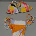 ZAFUL Triangle Bikini for Women 2 Piece Halter Bikini Sets Sexy High Cut Bathing Suit Side Tie Swimsuits (Medium)