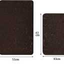 YIHOUSE Bathroom Rugs Mat Set 2 Piece Brown, Memory Foam Bath Mats Sets, Non Slip Water Absorbent Washable Bath Rugs for Sink, Toilet and Floor