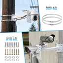 2-piece Security Camera Mount Set L-Shaped hemispherical Camera Bracket, Used for Right Angle wall mounting rods for Safety hemispherical Cameras Suitable for rods ranging from 0.9-5.5 inches