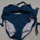 Blooming Jelly Womens Bikinis Sets Push Up Two Piece Bathing Suit Criss Cross Fixed Cup Swim Suit Cheeky Bikini Swimsuit(XL,Blue Green)