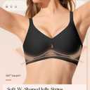 ProKloud Bras for Women No Underwire Wireless Jelly Bras Full Coverage Seamless Push Up Bralettes Support Tshirt Bra (Black)  Size: Medium