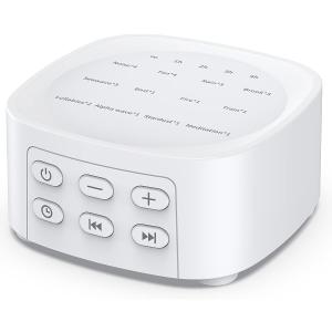 Sleepbox Sleep White Noise Sound Machines with 25 Soothing Sounds 36 Volume Levels 5 Timers Visible Sound Catalog Portable Size Memory Function for Home Office and Travel