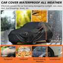 Cover for Toyota RAV4, Custom Fit RAV4 Cover 2006-2025, Car Cover Waterproof All Weather for Automobiles,Full Exterior Covers with Door Zipper/Reflective Strip, Outdoor Car Cover Sun Snow Protection