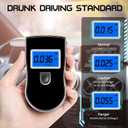 Alcohol Breathalyzer, Alcohol Breath Tester for Testing, Portable Alcohol Tester with 20 Mouthpieces & Digital Blue LCD Display for Personal Home Use