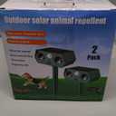 2Pack Deer Squirrel Rabbit Cat Repellent Outdoor Solar Ultrasonic Animal Repeller Waterproof Raccoon Deterrent with Motion Sensor to Keep Dog Skunk Possum Rodent Coyote Out of Garden Yard Farm