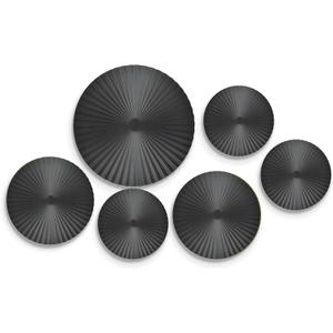 JWZSKZYZ metal wall art (Black-A)