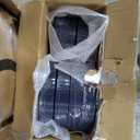 KIRE 200PCS Blue Plastic Plates with Silver Rim - Navy Blue Plastic Plates Include 100 Dinner & Dessert Plate - Heavy Duty Dark Blue Disposable Plate for Graduation/Parties/Wedding/Memorial Day