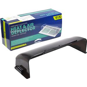 DGQ Unbreakable Air Deflector 8" to 12" Black Adjustable Heat and Air Vent Deflector Magnetic for Floor Registers, Vents, Sidewall, and Ceiling Registers (1)