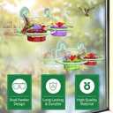 Dreamdrawer 2 Pack Window Hummingbird Feeder, Small Hummingbird Feeder for Outdoors with Strong Suction Cup - Metal Base & 6 Feeding Ports, Easy to Clean and Refill, Green