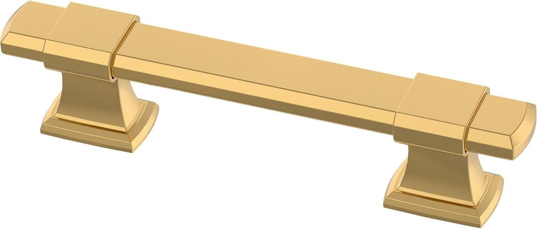 Franklin Brass Adjusta-Pull Chamfered Edge (5-Pack) Adjustable Drawer Pulls/Cabinet Handles 1-3/8" to 4" Hole Center Modern Gold Hardware Kitchen Door, Drawers, Dressers, Furniture P49106-117-B