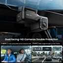 Dash Cam Front Inside, 4G LTE Security Cam for Car, Remote Live-View, Instant Alert via App, Cloud, IR Night Vision, No Screen, Dual FHD Dash Camera, 24/7 Parking Mode, GPS, OBD Cable Includes (L7)