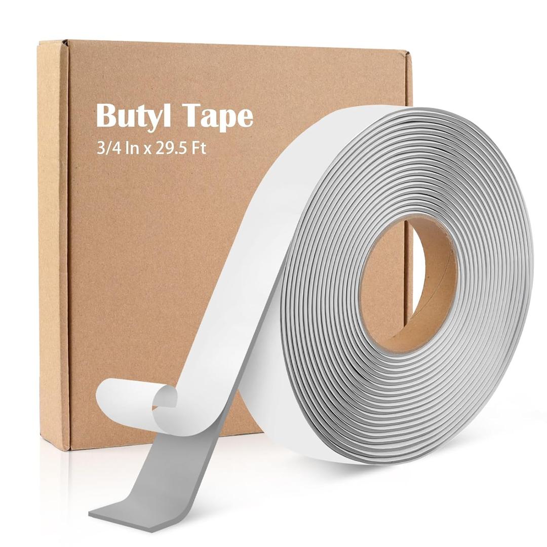 Butyl Tape, 3/4 Inch x 29.5 Feet Butyl Sealant Tape for RV, Camper, Trailer, Window, Boat, Roof, and Pipe Sealing & Patching