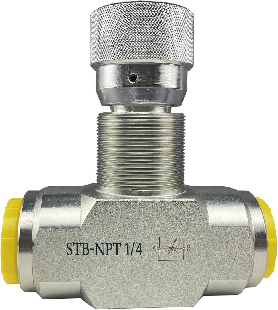 Hydraulic Flow Control Needle Valve 1/4 Inch Throttle Check Valve NPT 5800PSI Two Way For Hydraulic Oil Gas