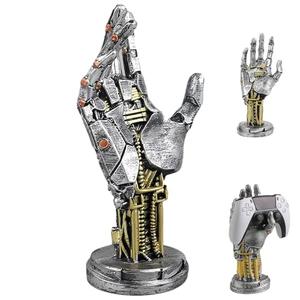 Xoevlix Cyberpunk Decor Silverhand Mechanical Hand, Gaming Controller Holder Stand, 9.6 Inch Resin Gaming Desk Accessories for Room, Porch, Shelf, Home Decor