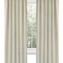 Deconovo Blackout Curtains, Thermal Insulated, W42 x L63 2 Panels, Back Tab, Machine Washable, Room-Darkening Drapes for Bedroom/Living Room Light Beige