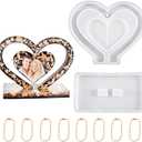 1 Set Heart Photo Frame Resin Molds Silicone, DIY Personalized Epoxy Resin Photo Frame Mold,Crafts Photo Display Tool,Art Supplies Home Table Decorations Holiday Gifts