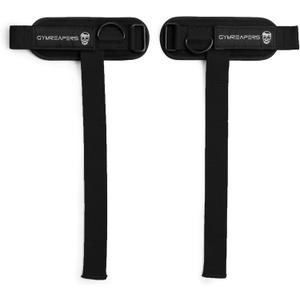 Gymreapers GripLink Lifting Straps  Heavy Duty D-Ring Weight Lifting Wrist Straps with Anti-Slip Silicone Grip Beads, Cushioned & Adjustable Support for Deadlifts, Powerlifting, Cable Machines & Gym Training (Black/White)