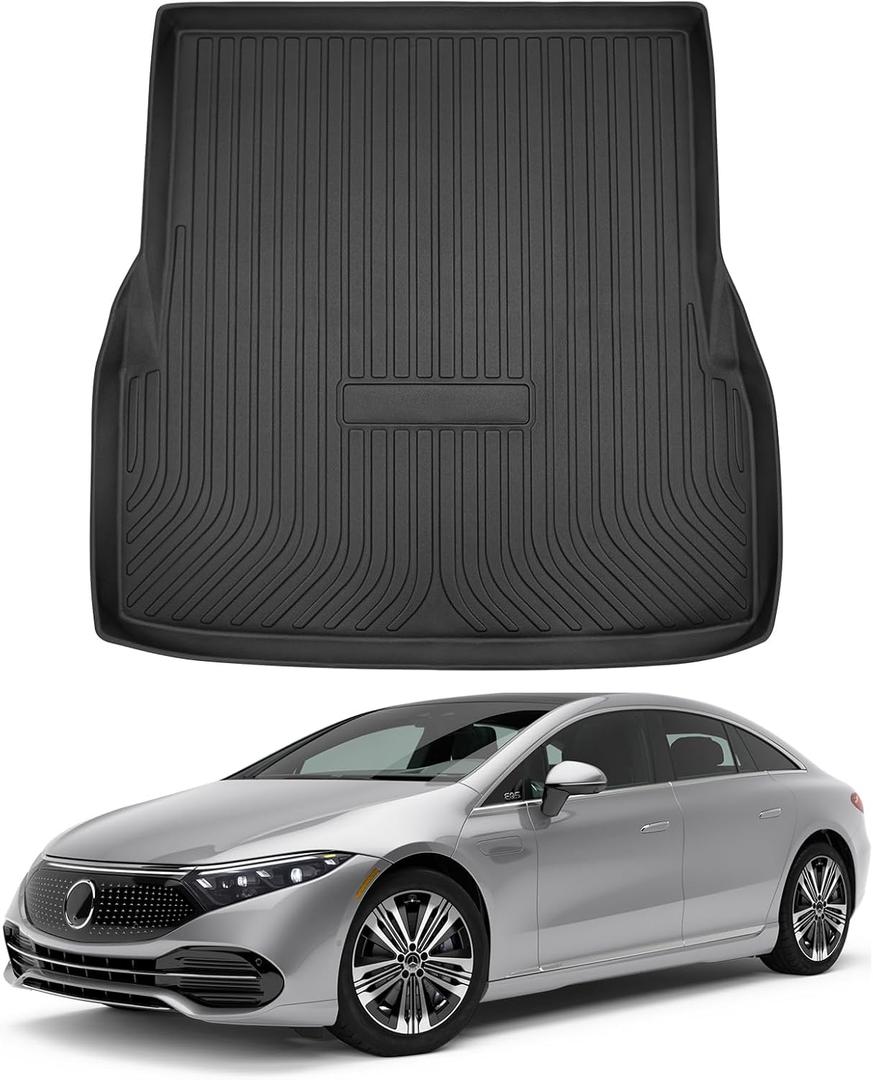 Cargo Liner for 2022-2025 Mercedes-Benz EQS Sedan 450+ / EQS 580 (Not fit EQS SUV), Trunk Mat for Sedan EQS 450+ / EQS 580 Accessories Rear Cargo Mat Trunk Liner Black