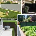 Bynbbur 5'x24' Outdoor Privacy Screen Freestanding with Iron Poles and Stakes, Temporary Dog Fencing, Backyard Divider, Metal Garden Fence for Pool Patio Barrier Border, Black
