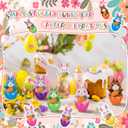 Blueweenly 24 Pack Prefilled Easter Eggs with Plush Bunny Toys Easter Basket Stuffers Egg Fillers Hunt Basket Egg Fillers with Bunnies Carrot for Kids Boys Girls Party Favors Classroom Prize