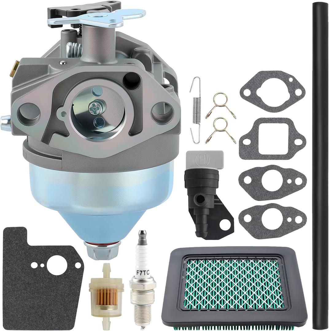 MOTOALL GCV190A Carburetor with Air Filter for Honda GCV190LA Engine HRB217 HRX217 HRX217K1 HRX217K2 Lawn Mower 16100-Z0Y-813 Spark Plug Bb62jB 16100-Z0Y-813
