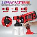 1000W Paint Sprayer for House Painting 32000RPM Spray Paint Gun with Adjustable 3 Patterns, 1400ml High Capacity Electric Spray Gun with 6 Nozzles Goggles for Fence Furniture Cabinets Home