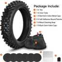 GREHUA 3.00-12 80/100-12 Dirt Bike Tire Inner Tube 12 Inch Rear for SSR 90cc 110cc 125cc PW80 CRF70 CRF110 XR70 KLX110 KX65 TTR90 TTR110 JR80 Baja DR70 Coolster QG-214 Off Road Motocross Heavy Duty