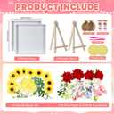 2 Sets DIY Vase Mosaic Painting Kit Mosaics Arts Craft Set with Vase Flower Accessories Handmade Art Painting Kit for Adults Handcraft Course Creativity Artwork Gift Home Room Decor