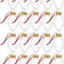 Vbsqic Clear Christmas Decoration Bottles 20pcs Fillable Ornament Christmas Candy Boxes Christmas Tree Hanging Ornaments Table Decoration (24*45*82mm)