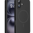 Miracase Compatible with iPhone 16 Case, [Soft AntiScratch Microfiber Lining], Compatible with MagSafe, Liquid Silicone Case Shockproof Drop Protection Phone Case for 16,Black
