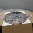 Farmhouse Ceiling Fans with Lights and Remote, 20'' Low Profile Caged Lighting with Bladeless Fan, Rustic Flush Mount with E26 Bulb Base for Bedroom, Living Room, Patios