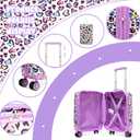 Kid's Luggage Set 2 Piece Suitcase Set Hardside Luggage with Spinner Wheels Girls Carry on Toddler Travel Rolling Suitcase with Neck Pillow Airline Approved