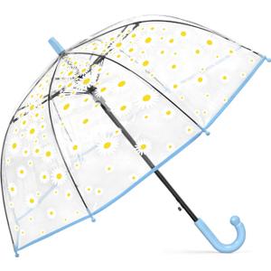 Kids Clear Bubble Umbrella Transparent Rain Umbrella for Child Rounded Bead