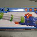 Gatling Electric Water Gun, 1500cc Squirt Water Pistol Toy Powerful Water Blaster 50-55 Feet Range, Automatic Super Water Soaker for Kids Summer Outdoor Swimming Pool Beach Party,Blue