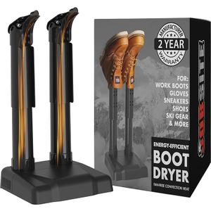 JobSite Boot Dryer - Silent Shoe Dryer & Warmer For Work Boots, Gloves & Shoes - Fanless Convection Dry - Helps Reduce Odor