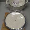 Enameled Cast Iron Dutch Oven - Umite Chef 5QT Pot with Lid & Cotton Potholders - Heavy-Duty Cookware for Bread Baking, Braising, Stews, Roasting(Cream White)