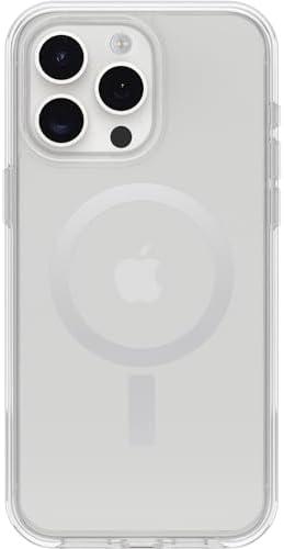 OtterBox iPhone 15 Pro MAX (Only) Symmetry Series Clear Case (Clear), Snaps to MagSafe, Ultra-Sleek, Raised Edges Protect Camera & Screen