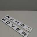 Car Emblems Badge for Land Rover Range Rover/Range Rover Sport/Range Rover Velar,1PCS/2PCS DIY Badge Decoration Hood Body Exclusive Logo Sticker Self-Adhesive Modification Replacement Accessories (MatteBlack)