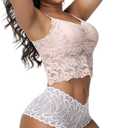 Womens Lace Cheeky Underwear Thongs Panties Lingerie for Sleep Lounge Beach Wear Shorts, M