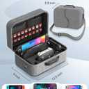 Compact All in One Carrying Case for Nintendo Switch 2 2025, Hard Shell Organizer Box for Switch 2 Accessory Compatible with Pro Controller Dock, with 18 Game Card Slots, Hard Shell Travel Bag, Grey