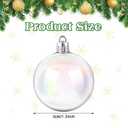 Jutom 48 Pcs Christmas Iridescent Ornaments Ball Clear Plastic Bubbles Cauldron Halloween Hanging Ornament Balls Bulk Wedding Decorative Rainbow Hanging Craft for DIY Witch Magic Pot (1.18 Inch)