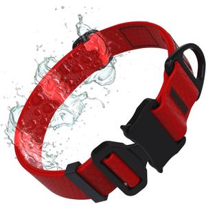 Tuff Pupper Waterproof Action Collar for Dogs | Heavy Duty Water Proof Dog Collar | Tear Proof & Odor Free | Rust-Proof Metal Hardware | Tactical Quick Release Buckle | for Adventurous, Active Dogs, Size: Large 17 - 24"