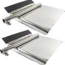 24 in x 24 in Stainless Steel Quarter Mud Flap Set Replacement for Semi Truck