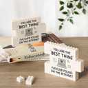 3 x Romantic Valentine's Day Birthday Gifts for Him Her, Anniversary Wedding Gifts for Wife, Husband - You Are The Best Thing Blocks Puzzle Decorative Plaque, I Love You Gift for Boyfriend Girlfriend