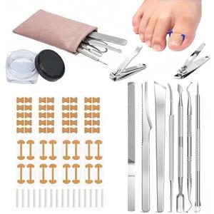 Ingrown Toenail Corrector Kit with File & Lift Tools, Professional Pedicure Care for Ingrown Nails, Toenail Correction Set for Men, Women and Elderly at Home – Complete Toenail Maintenance Tool