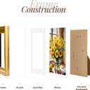 TWING 4x6 Gold Picture Frames Set of 6,Rustic Gold Frames Display Pictures 3x5 with Mat or 4x6 Without Mat,Tabletop Display and Wall Mounting Collage Photo Frame,Set for Wall Gallery